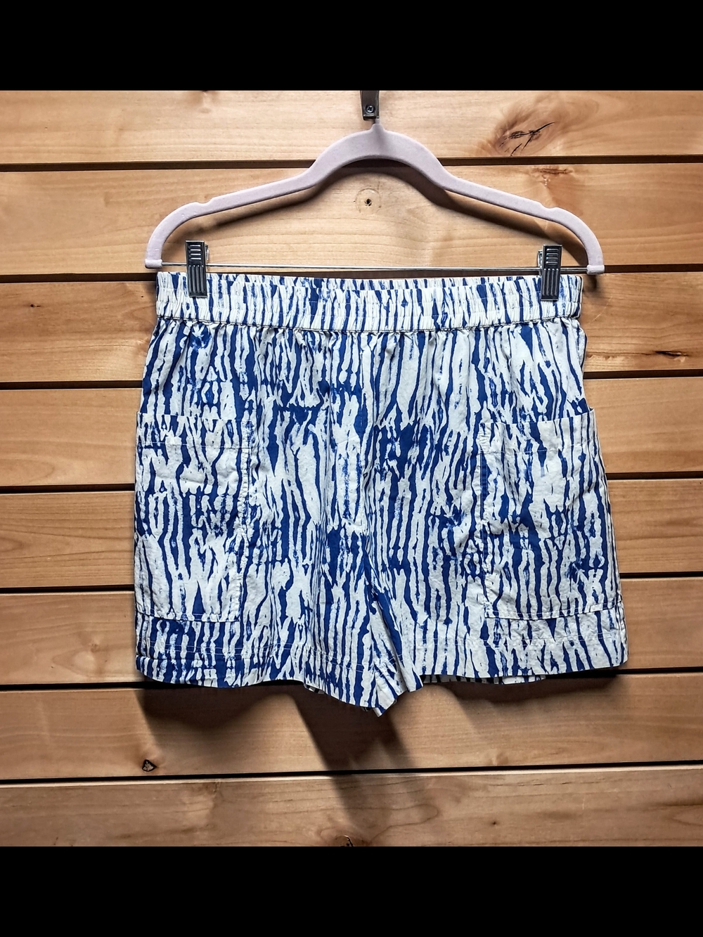 RAILS Cobalt Shibori Boxer Style Pull-On Shorts High Waisted Shorts Size L